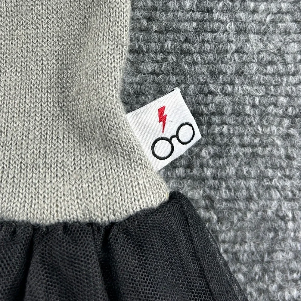 Harry Potter Gryffindor Sweater Tulle Dress Grey Black Red Gold 4T FL2483156RY